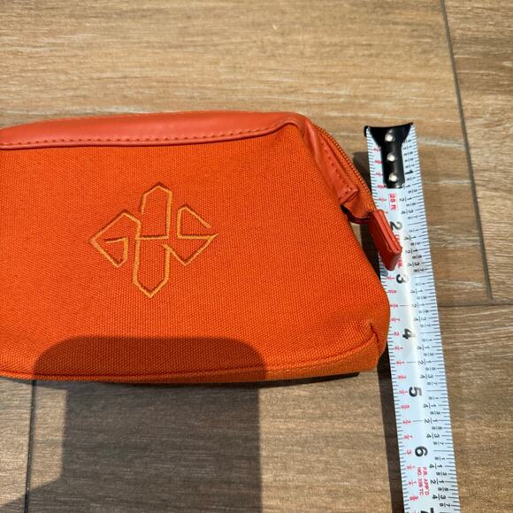 Ettinger London Amenity Pouch Makeup Bag In-flight Toiletry Orange - Picture 7 of 7